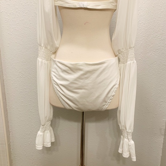 Dolls Kill ZYA The Label- Lolita Bodysuit in White 💕 - Picture 7 of 10